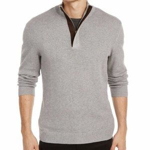 Tasso Elba Men's Supima Cotton Textured 1/4 Zip Sweater XL
